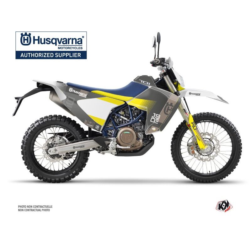 Kit Deco Moto Cross Hero Husqvarna 701 Enduro LR Gris Jaune