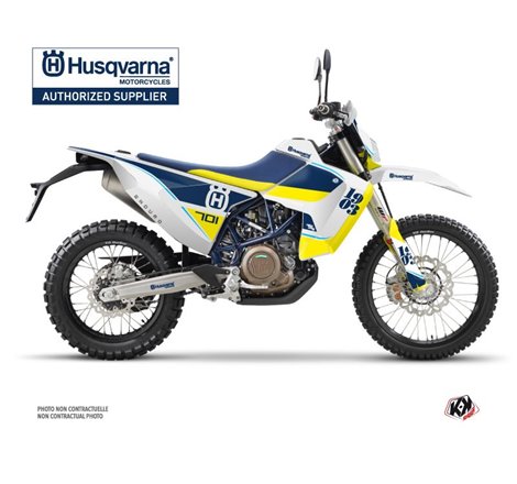 Kit Deco Moto Cross Heyday Husqvarna 701 Enduro LR Bleu Jaune