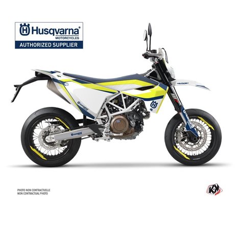 Kit Deco Moto Cross Legend Husqvarna 701 Supermoto Bleu