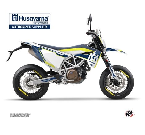 Kit Deco Moto Cross Nova Husqvarna 701 Supermoto Bleu