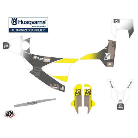 Kit Deco Moto Cross Hero Husqvarna 701 Supermoto Gris Jaune