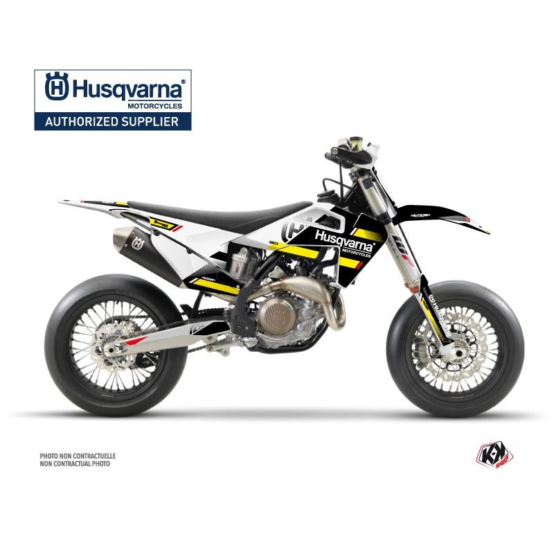 Kit Deco Moto Cross Split Husqvarna 450 FS Noir Jaune