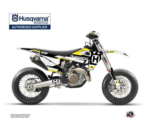 Kit Deco Moto Cross Block Husqvarna 450 FS Noir Jaune