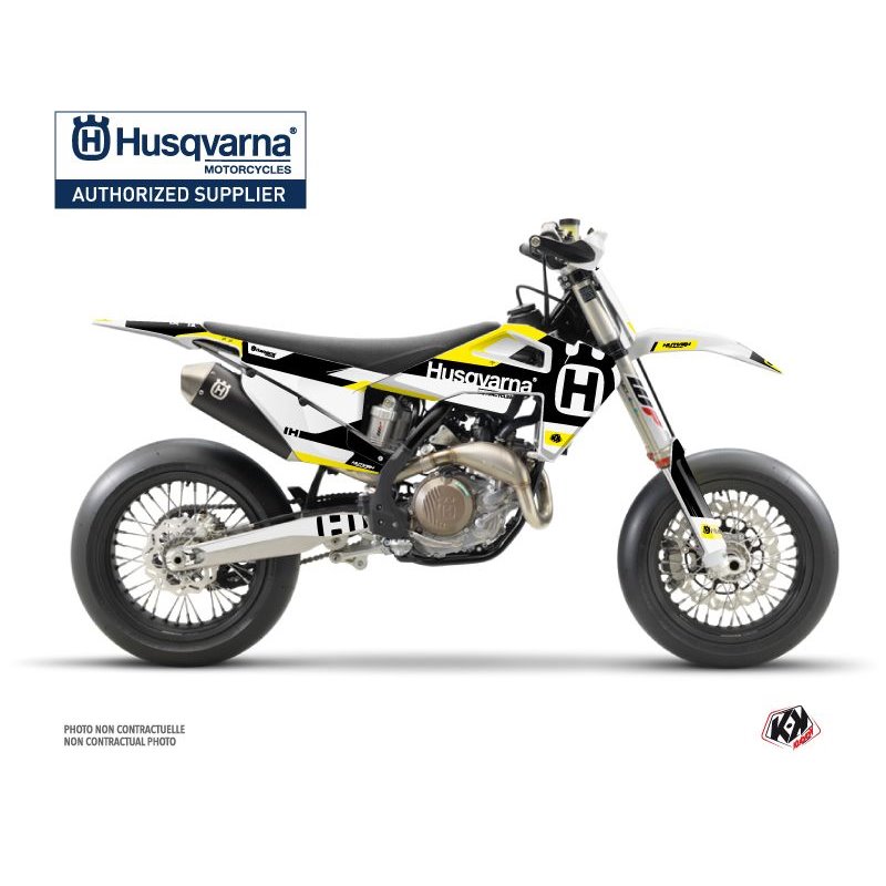 Kit Deco Moto Cross Block Husqvarna 450 FS Noir Jaune