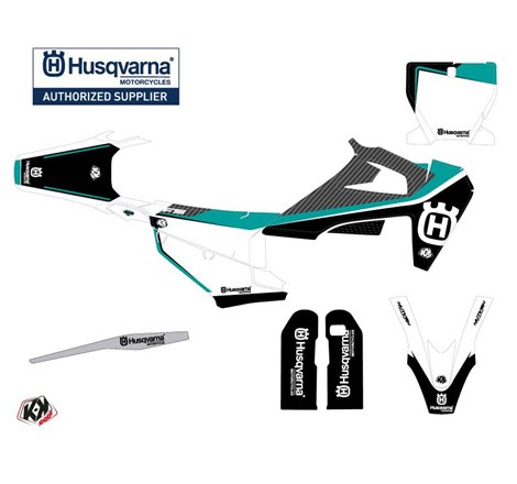 Kit Deco Moto Cross Legend Husqvarna 450 FS Turquoise
