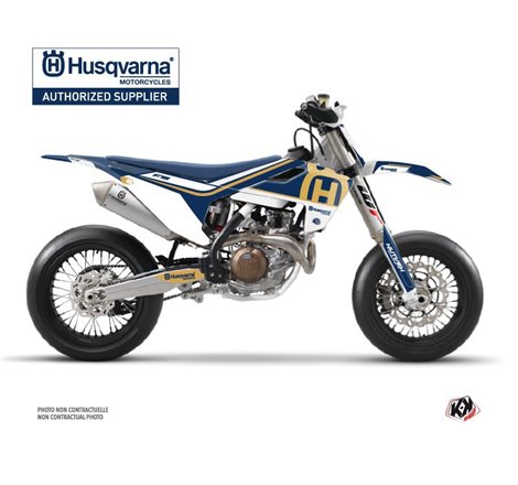 Kit Deco Moto Cross Heritage Husqvarna 450 FS Bleu
