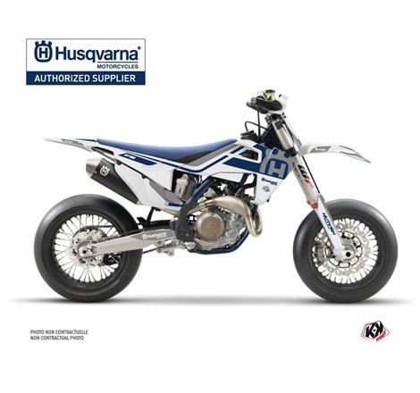 Kit Deco Moto Cross Heritage Husqvarna 450 FS Blanc Gris