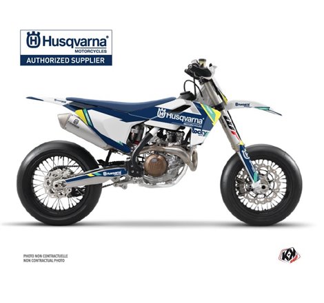 Kit Deco Moto Cross Rocky Husqvarna 450 FS Bleu