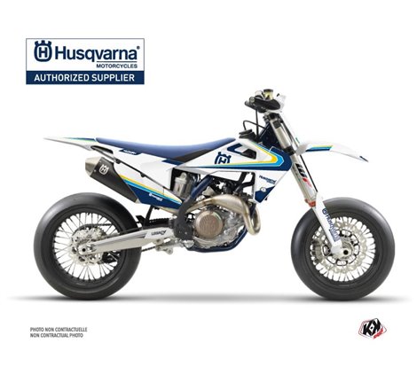 Kit Deco Moto Cross Legacy Husqvarna 450 FS Bleu Jaune