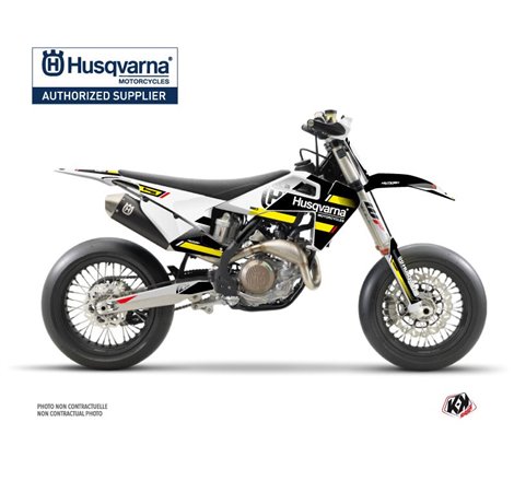 Kit Deco Moto Cross Split Husqvarna 450 FS Noir Jaune