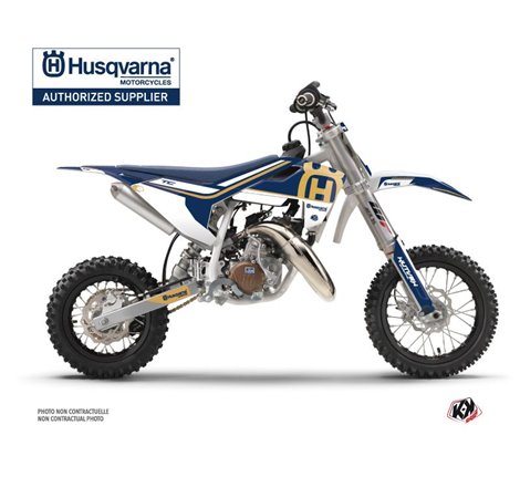 Kit Deco Moto Cross Heritage Husqvarna TC 50 Bleu