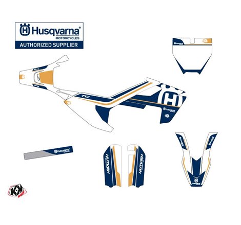 Kit Deco Moto Cross Heritage Husqvarna TC 50 Blanc