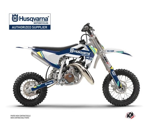 Kit Deco Moto Cross Rocky Husqvarna TC 50 Bleu
