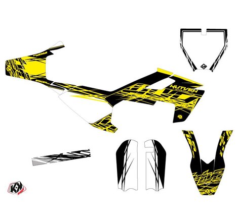 Kit Deco Moto Cross Eraser Fluo Husqvarna TC 50 Jaune