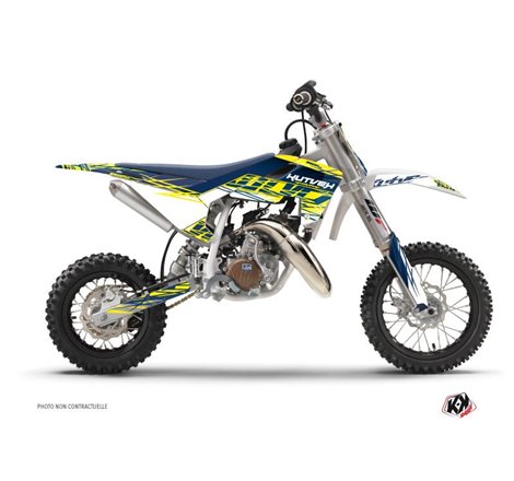 Kit Deco Moto Cross Eraser Husqvarna TC 50 Jaune Bleu