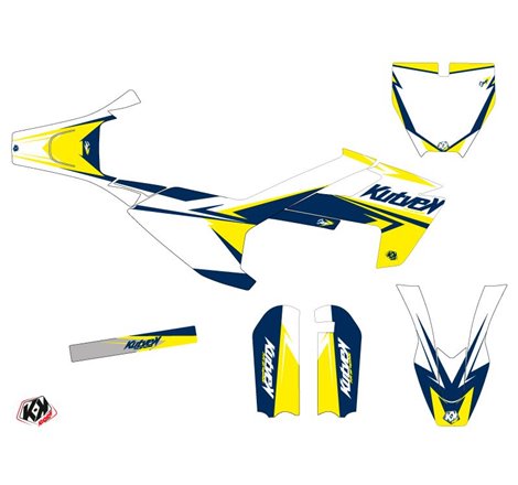Kit Deco Moto Cross Stage Husqvarna TC 50 Blanc Jaune