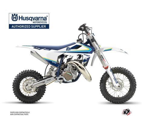 Kit Deco Moto Cross Legacy Husqvarna TC 50 Bleu Jaune