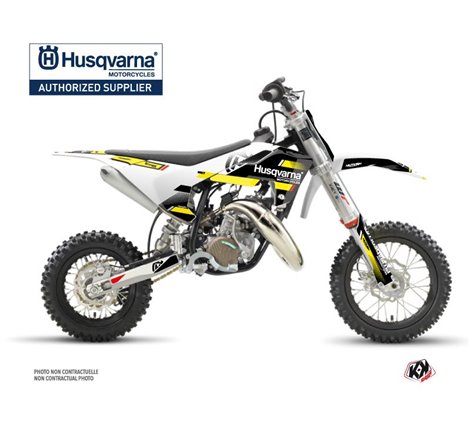 Kit Deco Moto Cross Split Husqvarna TC 50 Noir Jaune
