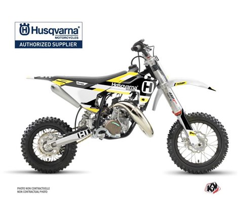 Kit Deco Moto Cross Block Husqvarna TC 50 Noir Jaune