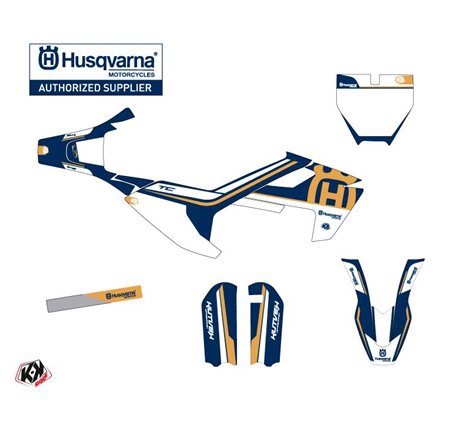 Kit Deco Moto Cross Heritage Husqvarna TC 50 Bleu