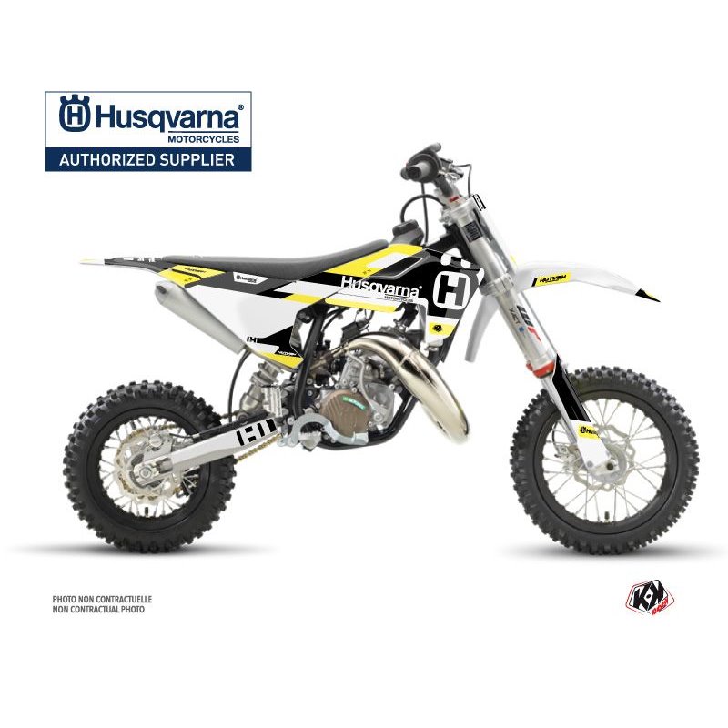 Kit Deco Moto Cross Block Husqvarna TC 50 Noir Jaune