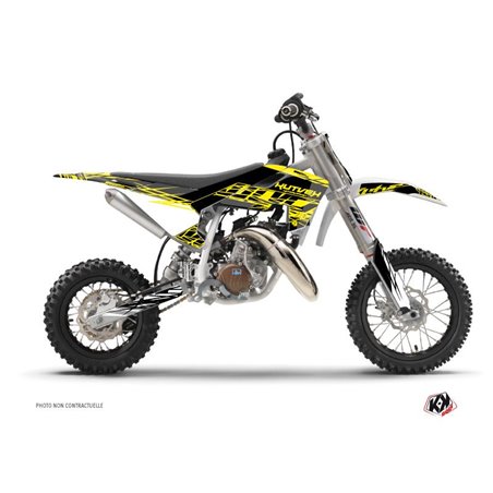 Kit Deco Moto Cross Eraser Fluo Husqvarna TC 50 Jaune