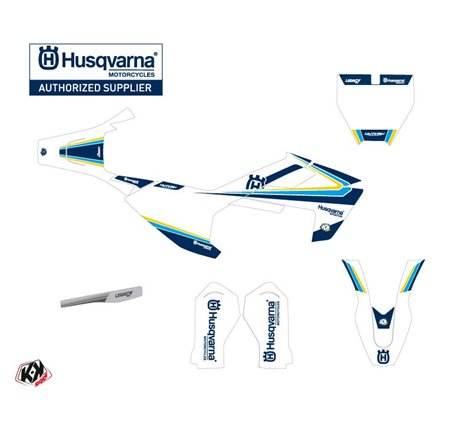 Kit Deco Moto Cross Legacy Husqvarna TC 50 Bleu Jaune