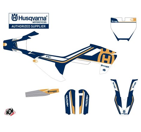 Kit Deco Moto Cross Heritage Husqvarna TC 65 Bleu