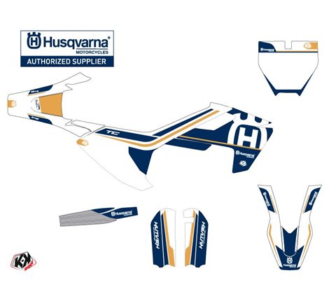 Kit Deco Moto Cross Heritage Husqvarna TC 65 Blanc