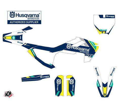Kit Deco Moto Cross Rocky Husqvarna TC 65 Bleu
