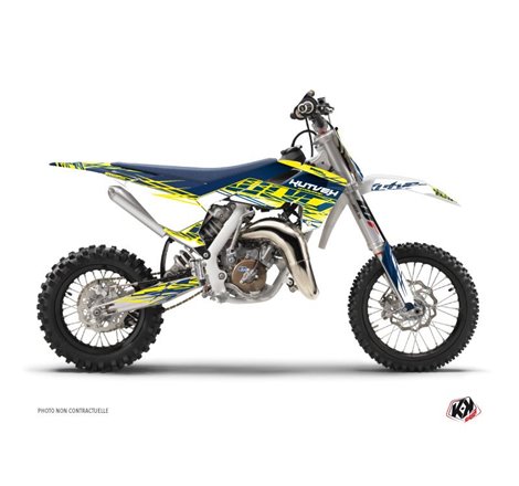 Kit Deco Moto Cross Eraser Husqvarna TC 65 Jaune Bleu