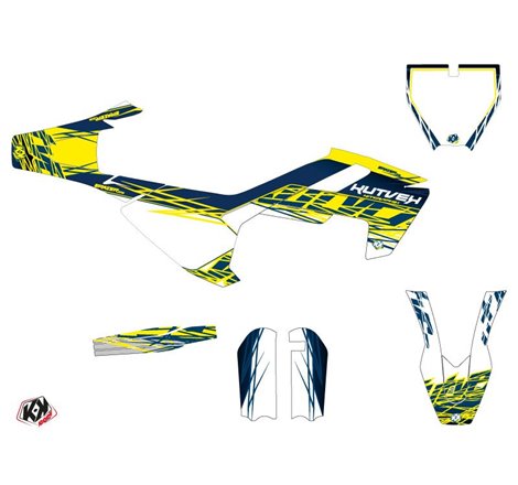 Kit Deco Moto Cross Eraser Husqvarna TC 65 Jaune Bleu