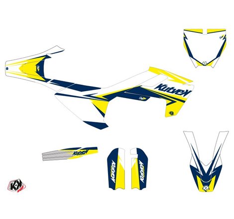 Kit Deco Moto Cross Stage Husqvarna TC 65 Blanc Jaune