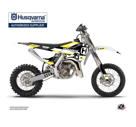 Kit Deco Moto Cross Block Husqvarna TC 65 Noir Jaune