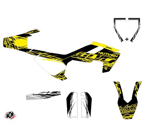 Kit Deco Moto Cross Eraser Fluo Husqvarna TC 65 Jaune