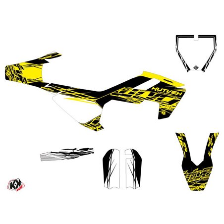 Kit Deco Moto Cross Eraser Fluo Husqvarna TC 65 Jaune