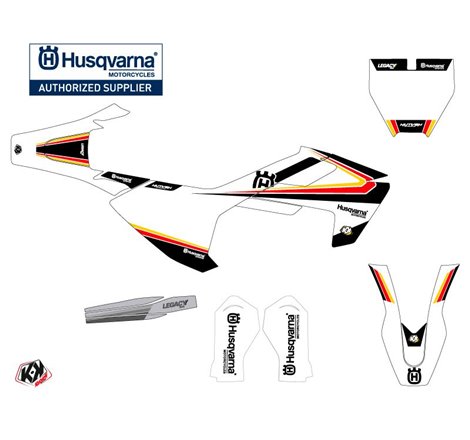 Kit Deco Moto Cross Legacy Husqvarna TC 65 Noir Jaune