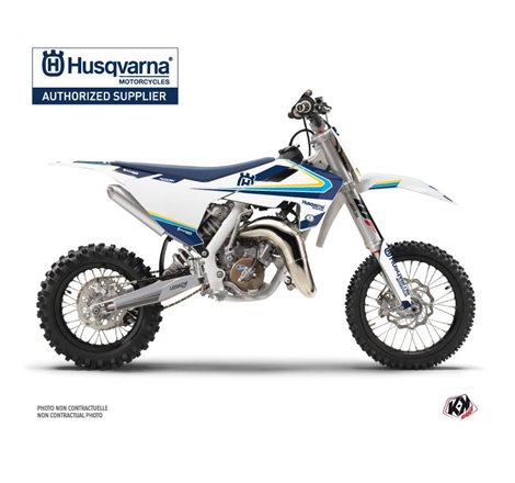 Kit Deco Moto Cross Legacy Husqvarna TC 65 Bleu Jaune