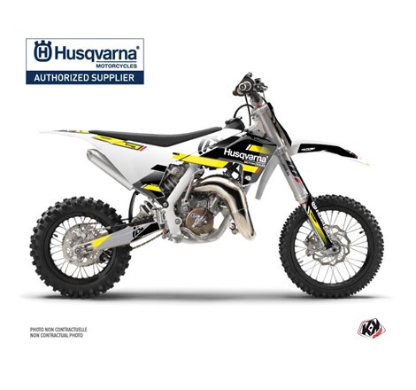 Kit Deco Moto Cross Split Husqvarna TC 65 Noir Jaune