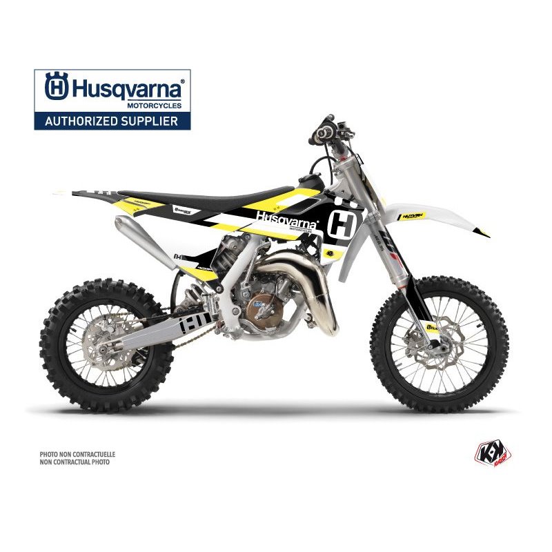 Kit Deco Moto Cross Block Husqvarna TC 65 Noir Jaune