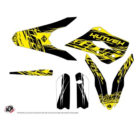 Kit Deco Moto Cross Eraser Fluo Husqvarna TC 85 Jaune