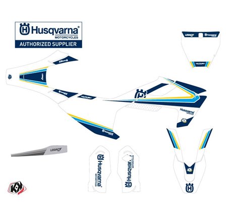 Kit Deco Moto Cross Legacy Husqvarna TC 85 Bleu Jaune