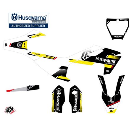 Kit Deco Moto Cross Split Husqvarna TC 85 Noir Jaune