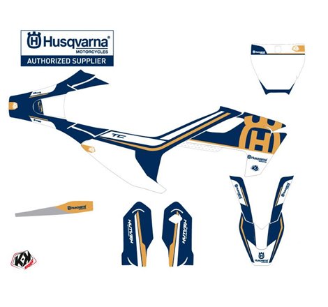 Kit Deco Moto Cross Heritage Husqvarna TC 85 Bleu