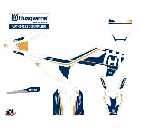 Kit Deco Moto Cross Heritage Husqvarna TC 85 Blanc