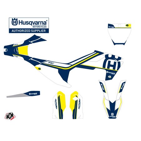 Kit Deco Moto Cross Heritage Husqvarna TC 85 Bleu Blanc