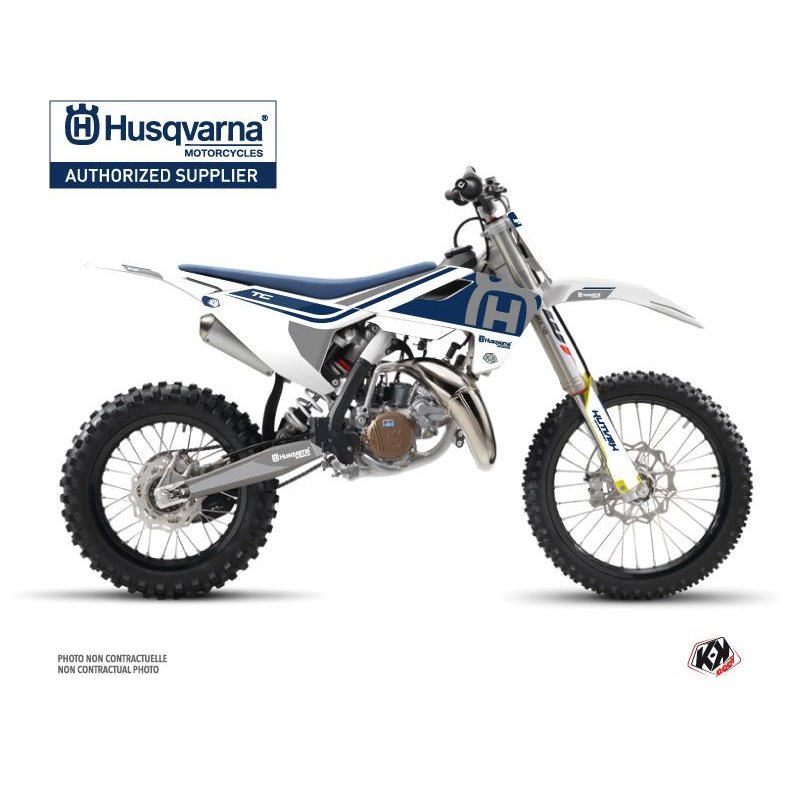 Kit Deco Moto Cross Heritage Husqvarna TC 85 Blanc Gris