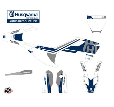 Kit Deco Moto Cross Heritage Husqvarna TC 85 Blanc Gris