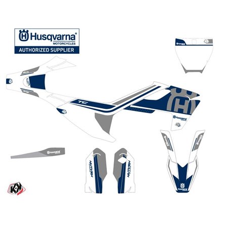 Kit Deco Moto Cross Heritage Husqvarna TC 85 Blanc Gris