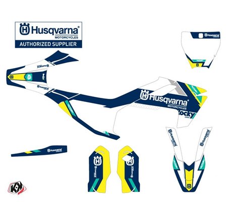 Kit Deco Moto Cross Rocky Husqvarna TC 85 Bleu